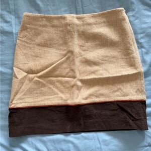 Vineyard Vines Tan and Brown Mini Skirt